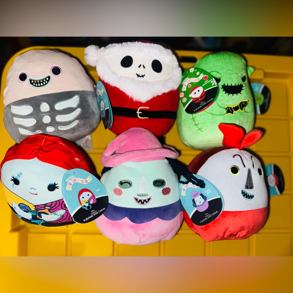 Squishmallows nightmare before Christmas bundle NWT 6.5” plush